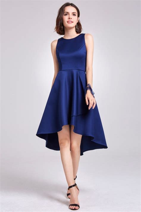 high low navy blue dress.